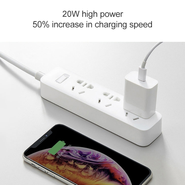 شاحن سفر أصلي من شاومي AD201 20 واط بمنفذ USB-C / Type-C واحد، نسخة الشحن السريع، قابس US، 20 واط