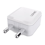 LDNIO A2201 رأس شحن مزدوج USB 2.4 أمبير شاحن مباشر للسفر مع كابل بيانات Type-C، Type-C