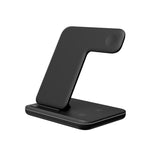 شاحن لاسلكي مغناطيسي عمودي Z5A بمعيار QI للهواتف المحمولة وساعات أبل وسماعات AirPods / سامسونج جالاكسي بودز / هواوي فري بودز، مع ضوء حلقي لمسي، Z5A