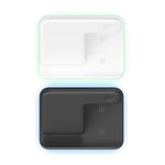 شاحن لاسلكي مغناطيسي عمودي Z5A بمعيار QI للهواتف المحمولة وساعات أبل وسماعات AirPods / سامسونج جالاكسي بودز / هواوي فري بودز، مع ضوء حلقي لمسي، Z5A