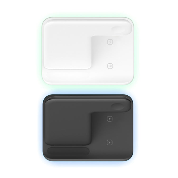 شاحن لاسلكي مغناطيسي عمودي Z5A بمعيار QI للهواتف المحمولة وساعات أبل وسماعات AirPods / سامسونج جالاكسي بودز / هواوي فري بودز، مع ضوء حلقي لمسي، Z5A