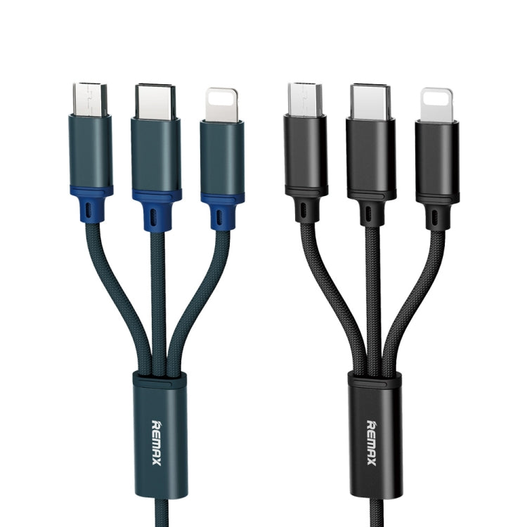 كابل شحن REMAX RC-131TH 1 متر 2.8 أمبير 3 في 1 USB إلى 8 دبابيس وUSB-C / Type-C وMicro USB