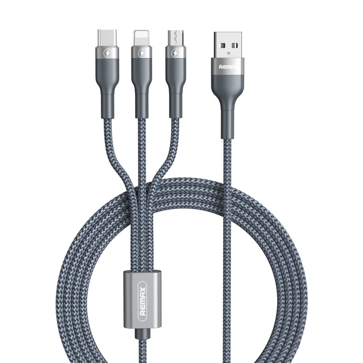 كابل شحن REMAX RC-070TH 1.2 متر 2 أمبير 3 في 1 USB إلى 8 دبابيس وUSB-C / Type-C وMicro USB