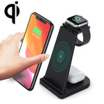 حامل شحن متعدد الوظائف HQ-UD21 3 في 1 قابل للطي للهواتف والساعات والشحن اللاسلكي لأجهزة iPhone وساعة أبل وAirpods، HQ-UD21