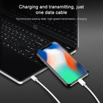 AWEI CL-68 كابل شحن سريع PD ونقل بيانات 3A من نوع Type-C / USB-C إلى 8 بن، الطول: 1 متر