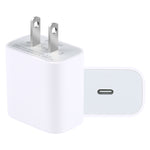 شاحن سفر PD 20W بمنفذ USB-C / Type-C واحد، قابس US، 20W قابس US