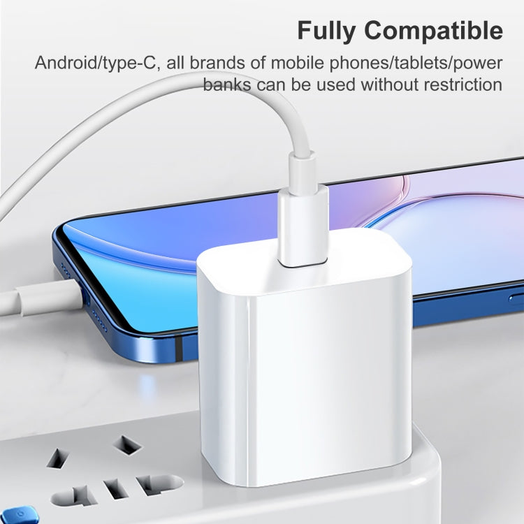 شاحن سفر PD 20W بمنفذ USB-C / Type-C واحد، قابس US، 20W قابس US