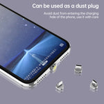 رأس شحن مغناطيسي 4 في 1 3A 8 دبابيس وUSB-C / Type-C وMicro USB من سبائك الزنك + مجموعة محول شحن مغناطيسي USB-C / Type-C، USB-C / Type-C