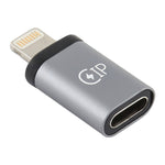 محول شحن 8 دبابيس ذكر إلى USB-C / Type-C أنثى، يدعم نقل البيانات، 8 دبابيس ذكر