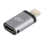 محول شحن 8 دبابيس ذكر إلى USB-C / Type-C أنثى، يدعم نقل البيانات، 8 دبابيس ذكر