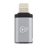 محول شحن 8 دبابيس ذكر إلى USB-C / Type-C أنثى، يدعم نقل البيانات، 8 دبابيس ذكر