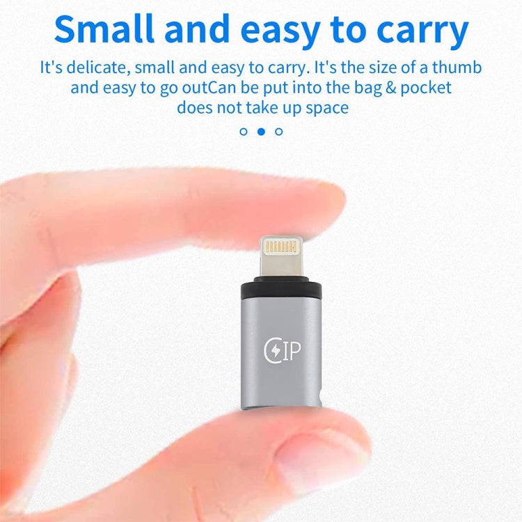 محول شحن 8 دبابيس ذكر إلى USB-C / Type-C أنثى، يدعم نقل البيانات، 8 دبابيس ذكر