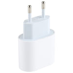شاحن سفر 2 في 1 L-012 بقوة 20W PD بمنفذ USB-C / Type-C + مجموعة كابل بيانات USB-C / Type-C إلى 8 دبابيس، قابس EU