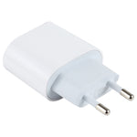 شاحن سفر 2 في 1 L-012 بقوة 20W PD بمنفذ USB-C / Type-C + مجموعة كابل بيانات USB-C / Type-C إلى 8 دبابيس، قابس EU