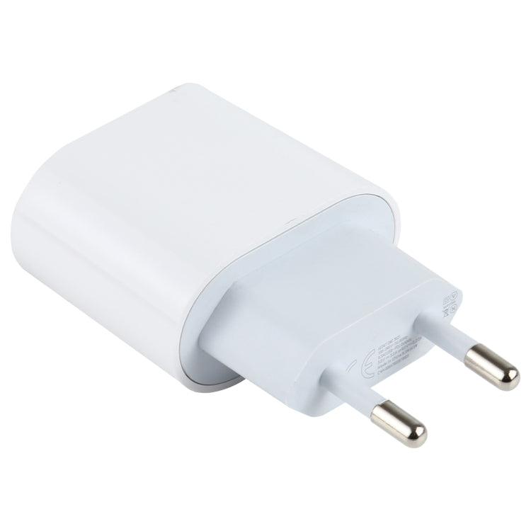 شاحن سفر 2 في 1 L-012 بقوة 20W PD بمنفذ USB-C / Type-C + مجموعة كابل بيانات USB-C / Type-C إلى 8 دبابيس، قابس EU