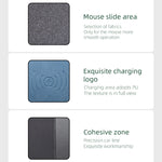 OJD-36 QI Standard 10W Lighting Wireless Charger Rubber Mouse Pad, Size: 26.2 x 19.8 x 0.65cm