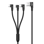 REMAX RC-167th كابل شحن 3 في 1 2.1A USB إلى 8 بن + USB-C / Type-C + Micro USB من سلسلة Range، طول الكابل: 1 متر