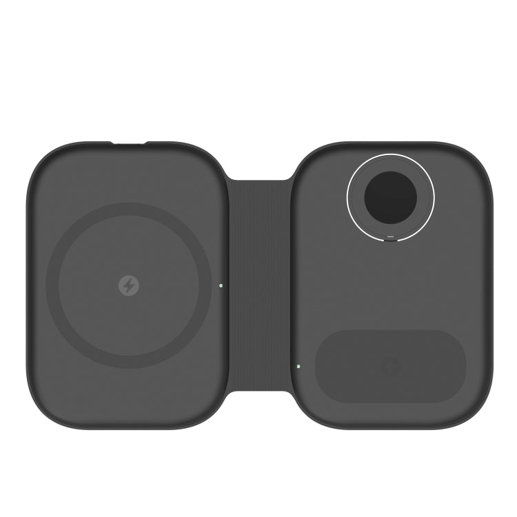 شاحن لاسلكي مغناطيسي قابل للطي متعدد الوظائف 3 في 1 بقوة 15 واط لسلسلة iPhone وساعات Apple وسماعات AirPods، F20