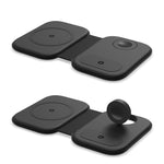 شاحن لاسلكي مغناطيسي قابل للطي متعدد الوظائف 3 في 1 بقوة 15 واط لسلسلة iPhone وساعات Apple وسماعات AirPods، F20