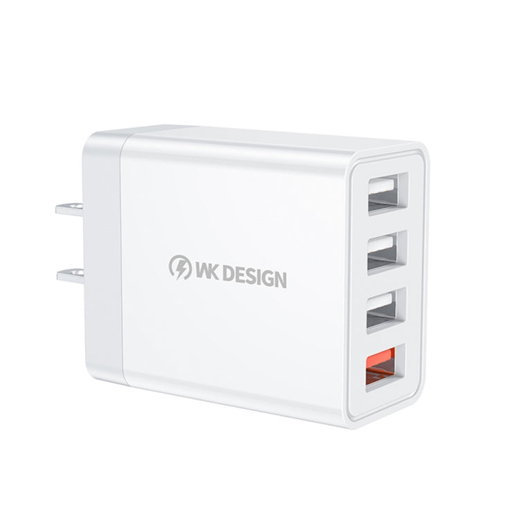 شاحن سفر سريع WK WP-U125 Youpin Series 18W QC3.0 مع 4 منافذ USB، قابس CN / قابس US، قابس CN / قابس US
