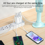 شاحن سفر سريع WK WP-U125 Youpin Series 18W QC3.0 مع 4 منافذ USB، قابس CN / قابس US، قابس CN / قابس US