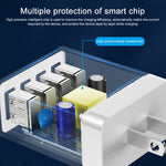 شاحن سفر سريع WK WP-U125 Youpin Series 18W QC3.0 مع 4 منافذ USB، قابس CN / قابس US، قابس CN / قابس US