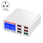WLX-896+ شاحن USB ذكي متعدد الوظائف 6 في 1 بشاشة رقمية، WLX-896+ (قابس أسترالي)، WLX-896+ (قابس أوروبي)، WLX-896+ (قابس بريطاني)، WLX-896+ (قابس أمريكي)