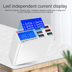 WLX-896+ شاحن USB ذكي متعدد الوظائف 6 في 1 بشاشة رقمية، WLX-896+ (قابس أسترالي)، WLX-896+ (قابس أوروبي)، WLX-896+ (قابس بريطاني)، WLX-896+ (قابس أمريكي)