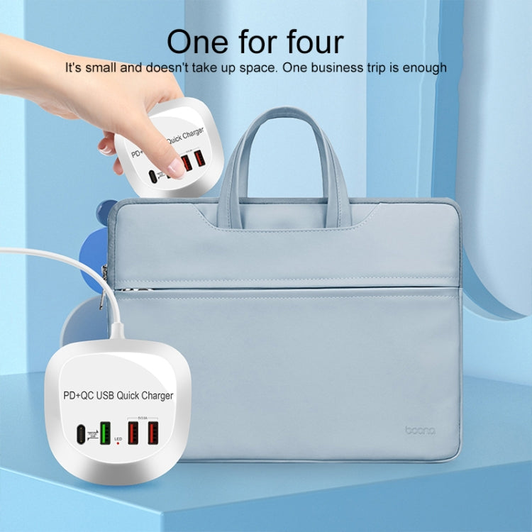 WLX-T3P شاحن USB ذكي متعدد الوظائف 4 في 1 PD + QC للشحن السريع، WLX-T3P قابس أسترالي، WLX-T3P قابس أوروبي، WLX-T3P قابس بريطاني، WLX-T3P قابس أمريكي