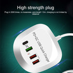 WLX-T3P شاحن USB ذكي متعدد الوظائف 4 في 1 PD + QC للشحن السريع، WLX-T3P قابس أسترالي، WLX-T3P قابس أوروبي، WLX-T3P قابس بريطاني، WLX-T3P قابس أمريكي