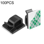 HG2392 100 قطعة مشبك تثبيت منظم كابل بيانات مكتبي، نوع المطاط: أخضر وأبيض، 100 قطعة