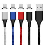 كابل بيانات مغناطيسي مضفر من النايلون M11 5 أمبير USB إلى 8 بن، طول الكابل: 2 متر