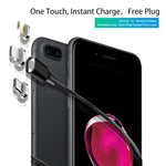 M11 3 in 1 5A USB to 8 Pin + Micro USB + USB-C / Type-C Nylon Braided Magnetic Data Cable, Cable Length: 2m, 8 Pin + Micro USB + USB-C / Type-C