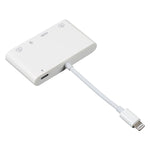 محول صوتي رقمي AV OTG 4 في 1 8 بن إلى USB مزدوج + AUX 3.5 مم + HDMI
