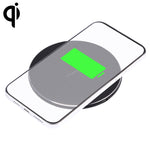 شاحن لاسلكي معدني دائري بنمط مربعات QI بقوة 10 واط، معدن