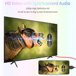 كابل محول فيديو MiraScreen L7-8 3 في 1 من 8 دبابيس + مايكرو USB + USB-C / تايب-سي إلى HDMI، طول الكابل: 2 متر، 3 في 1 HDMI