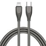 كابل بيانات شحن سريع ADC-009 USB-C / Type-C إلى 8 دبابيس من سبائك الزنك، الطول: 1 متر