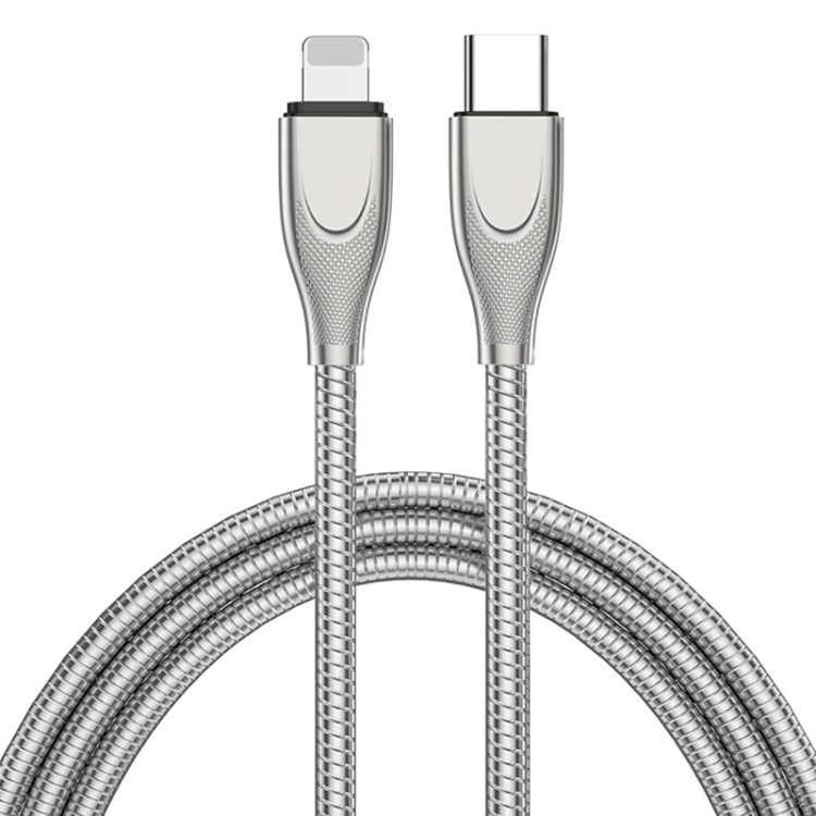 كابل بيانات شحن سريع ADC-009 USB-C / Type-C إلى 8 دبابيس من سبائك الزنك، الطول: 1 متر