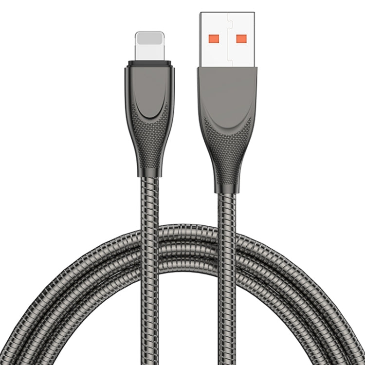 ADC-009 كابل بيانات شحن سريع من سبيكة الزنك USB إلى 8 بن، طول الكابل: 1 متر، USB إلى 8 بن