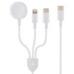 كابل بيانات شحن لاسلكي 3 في 1 USB-C / Type-C إلى 8 دبابيس + USB-C / Type-C + شاحن ساعة مغناطيسي، طول الكابل: 1.2 متر
