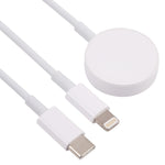 كابل بيانات شحن لاسلكي 3 في 1 USB-C / Type-C إلى 8 دبابيس + USB-C / Type-C + شاحن ساعة مغناطيسي، طول الكابل: 1.2 متر