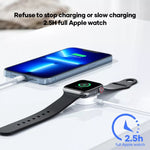 كابل بيانات شحن لاسلكي 3 في 1 USB-C / Type-C إلى 8 دبابيس + USB-C / Type-C + شاحن ساعة مغناطيسي، طول الكابل: 1.2 متر