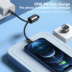 كابل بيانات محمول مع حبل REMAX RC-140i Thor Series PD 20 واط USB-C / Type-C إلى 8 دبابيس، الطول: 1.2 متر