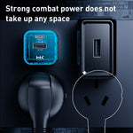 شاحن شفاف WK WP-U149 بقوة 20 واط بمنفذي USB وUSB-C/Type-C، المواصفات: قابس أمريكي