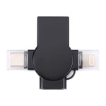 محول X09 4 في 1 من USB إلى واجهة مزدوجة 8 دبابيس + USB-C/Type-C OTG