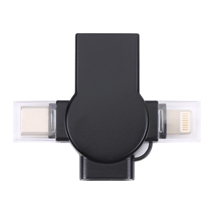 محول X09 4 في 1 من USB إلى واجهة مزدوجة 8 دبابيس + USB-C/Type-C OTG