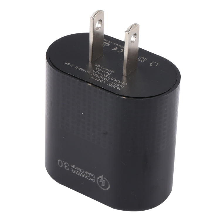 شاحن USB سريع LZ-2117 بقوة 18 واط QC3.0 3.1 أمبير، قابس أمريكي
