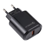 شاحن USB سريع LZ-2117 بقوة 18 واط QC3.0 3.1 أمبير، قابس أوروبي