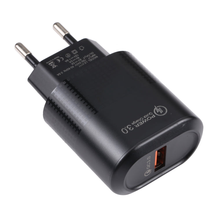 شاحن USB سريع LZ-2117 بقوة 18 واط QC3.0 3.1 أمبير، قابس أوروبي