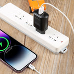 شاحن USB سريع LZ-2117 بقوة 18 واط QC3.0 3.1 أمبير، قابس أوروبي